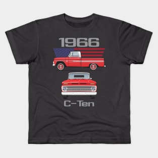 1966 Red and White Truck Kids T-Shirt